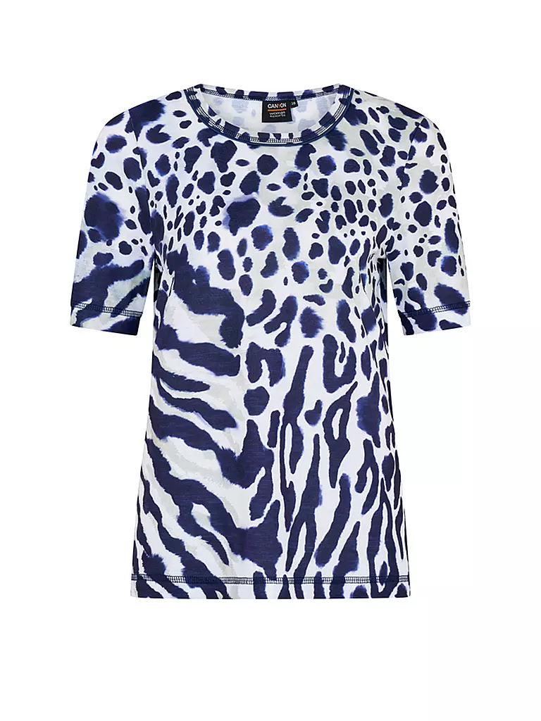 CANYON | Damen T-Shirt Animalprint | Azul oscuro