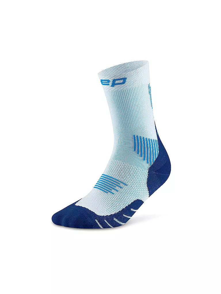 CEP | Calcetines de running de corte medio para hombre | Blanco