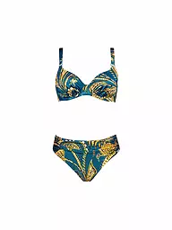 CHARMLINE | Damen Bikini Satin Fruits | Petróleo