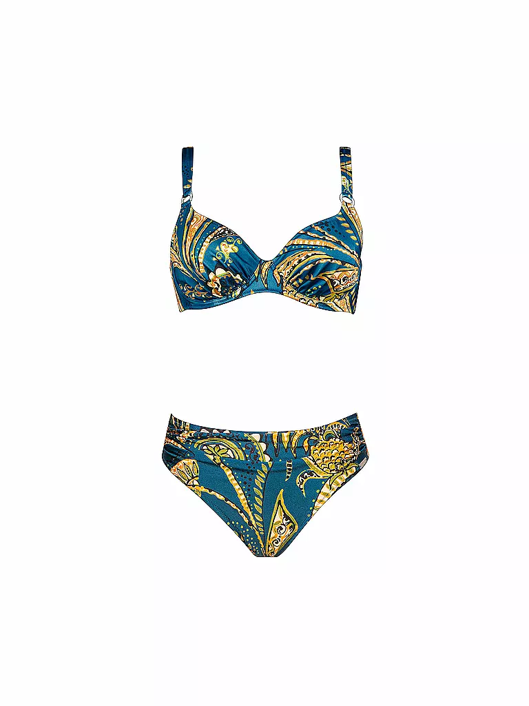 CHARMLINE | Damen Bikini Satin Fruits | Petróleo