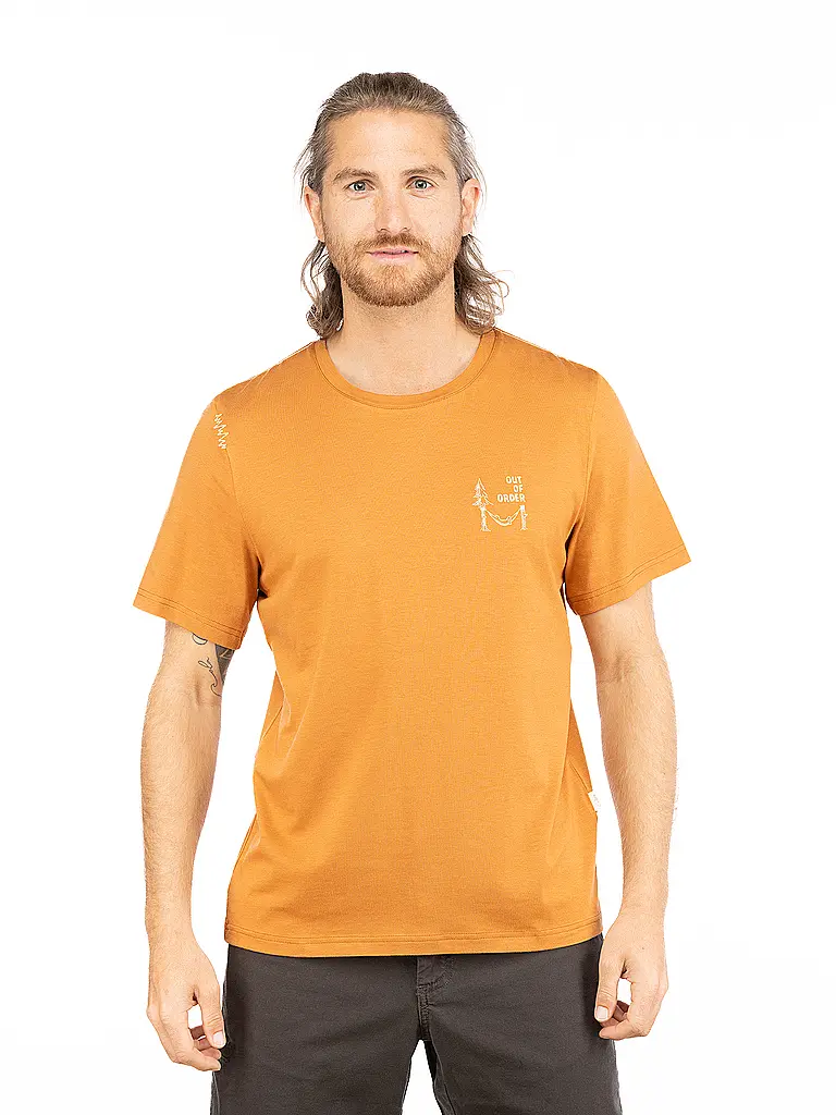 CHILLAZ | Camiseta de escalada para hombre Out Of Order | Naranja