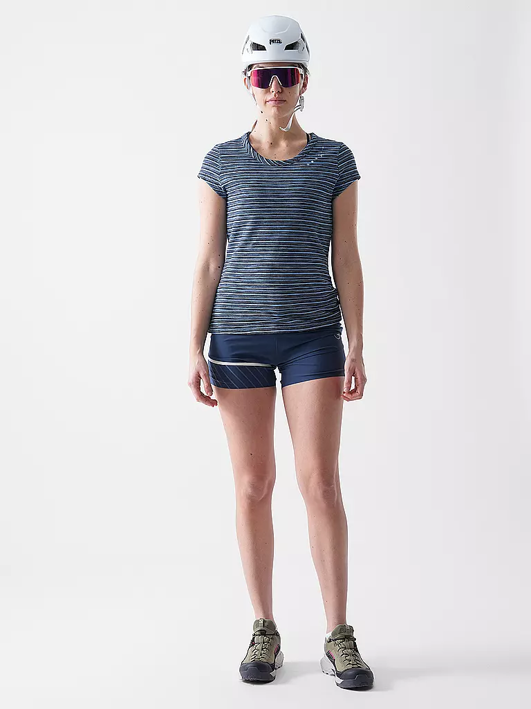 CHILLAZ | Camiseta de escalada para mujer Fancy Flower | Azul oscuro