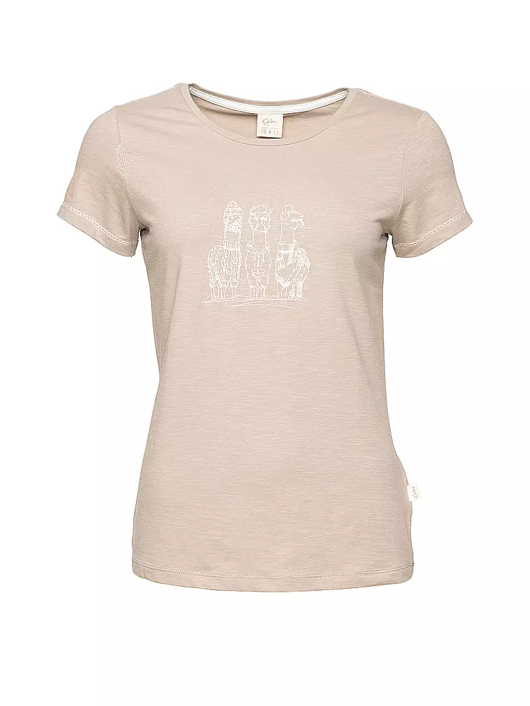 CHILLAZ | Camiseta de escalada para mujer Gandia Alpaca Gang | Marrón claro