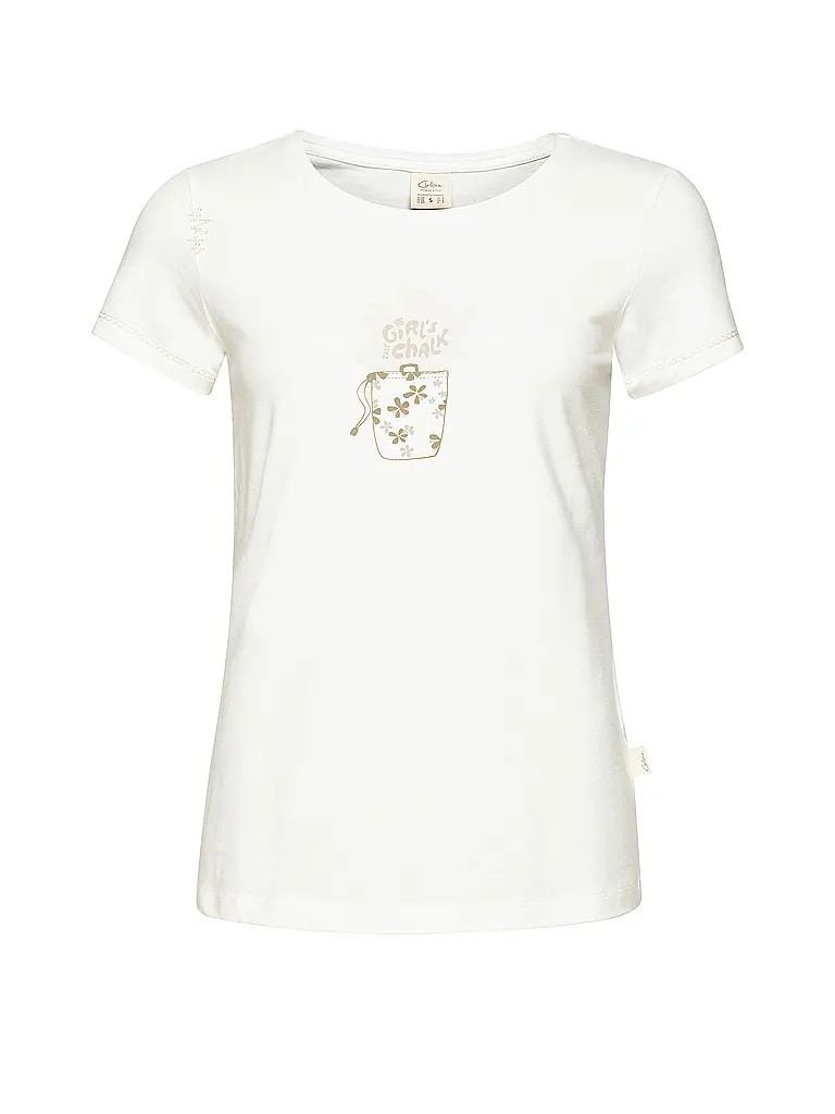 CHILLAZ | Camiseta de escalada para mujer Gandia Talk Chalk | Blanco
