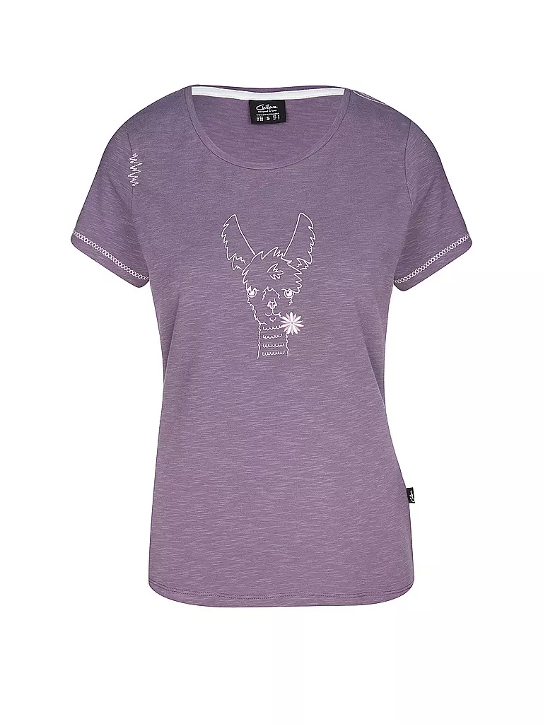 CHILLAZ | Camiseta de escalada para mujer Happy Alpaca | Lila