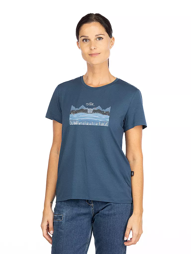 CHILLAZ | Camiseta de escalada para mujer Iseo Time to Chill | Azul oscuro