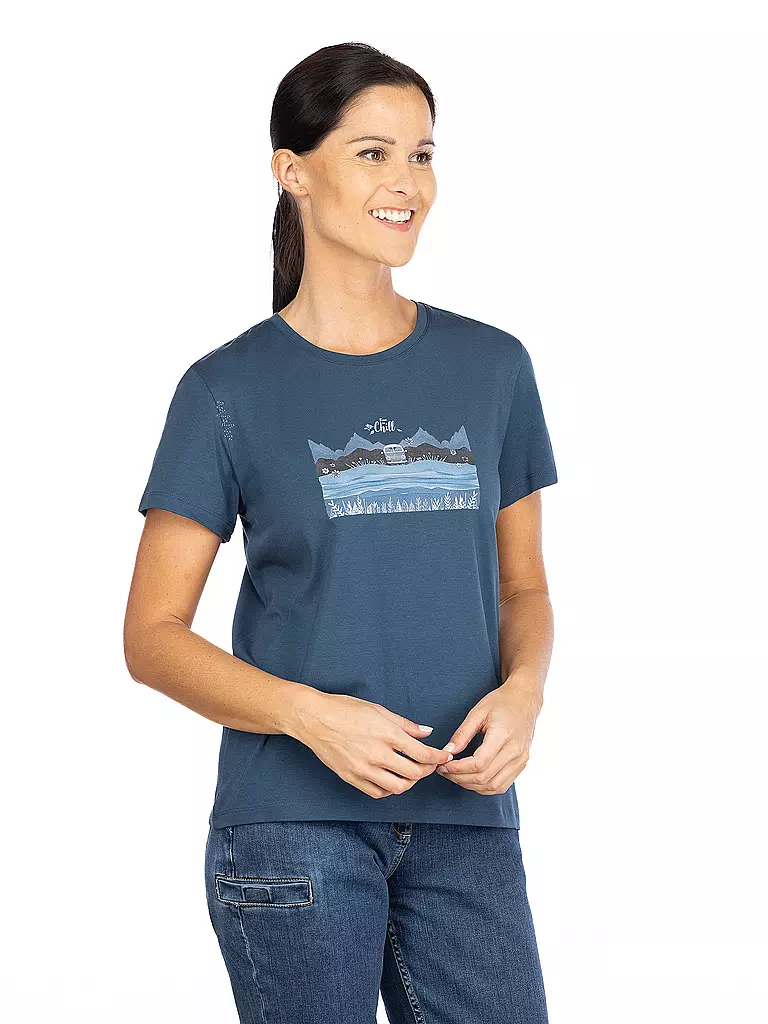 CHILLAZ | Camiseta de escalada para mujer Iseo Time to Chill | Azul oscuro