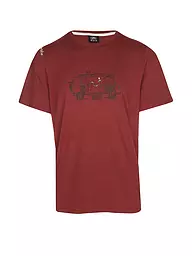 CHILLAZ | Camiseta de escalada Van Life para hombre | Rojo oscuro