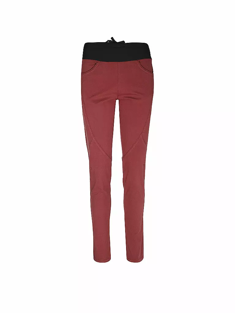 CHILLAZ | Pantalones de escalada Fuji 2.0 para mujer | Rojo oscuro
