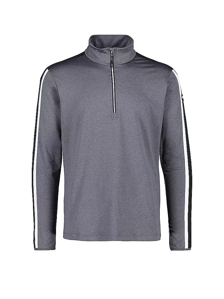 CMP | Camiseta interior con cremallera para hombre Softtech Melange años 70 | Gris