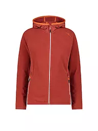 CMP | Damen Fleecejacke Stretch Hoodie | Rojo oscuro
