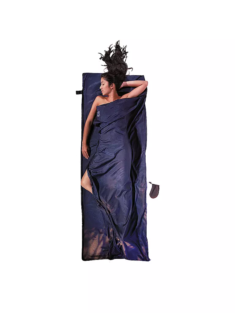 COCOON | Reiseschlafsack Travelsheet Seide/Baumwolle 14,5x7,5cm 220g | Azul