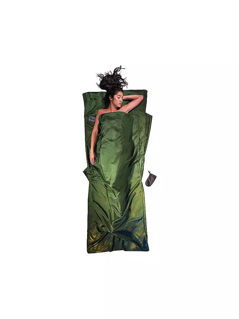 COCOON | Saco de dormir de viaje Travelsheet de seda | Verde