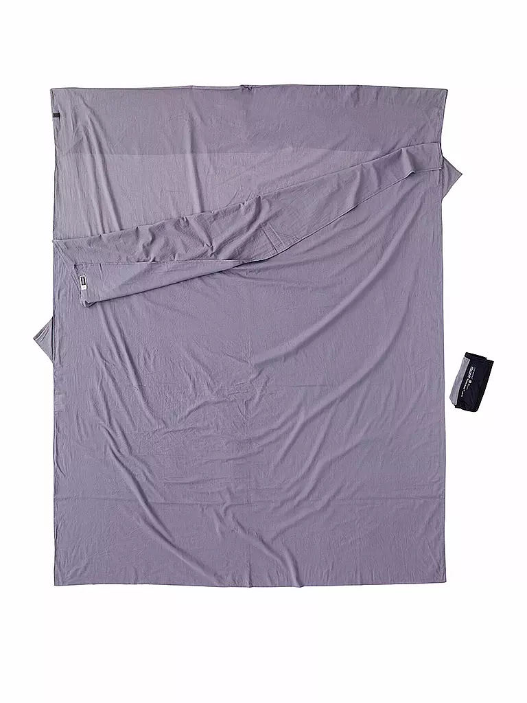COCOON | Saco de dormir de viaje Travelsheet Doublesize XL 20x10,5cm 550g | Gris