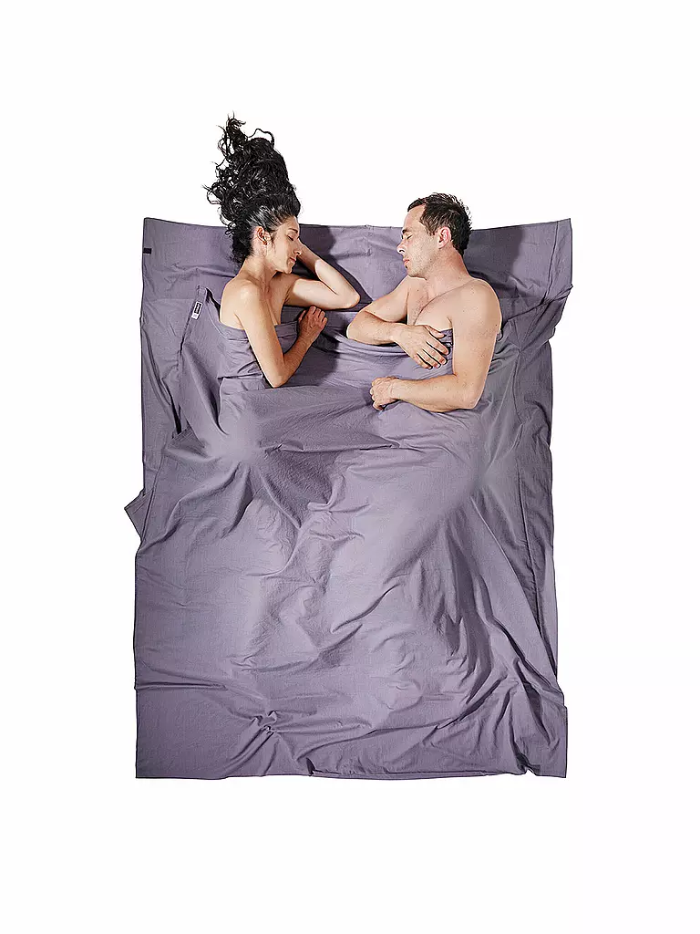 COCOON | Saco de dormir de viaje Travelsheet Doublesize XL 20x10,5cm 550g | Gris