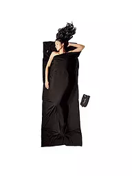COCOON | Saco de dormir de viaje Travelsheet Merino 19x12cm 600g | Negro