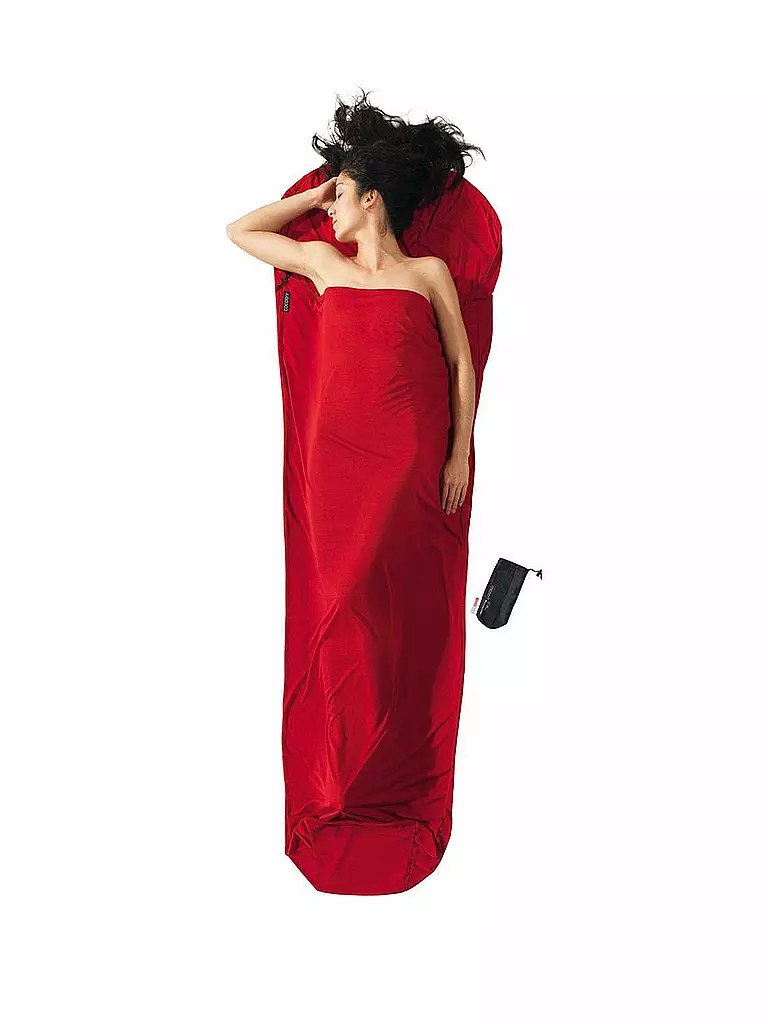 COCOON | Saco de dormir interior tipo momia Radiator Thermolite 16x10cm 370g | Rojo