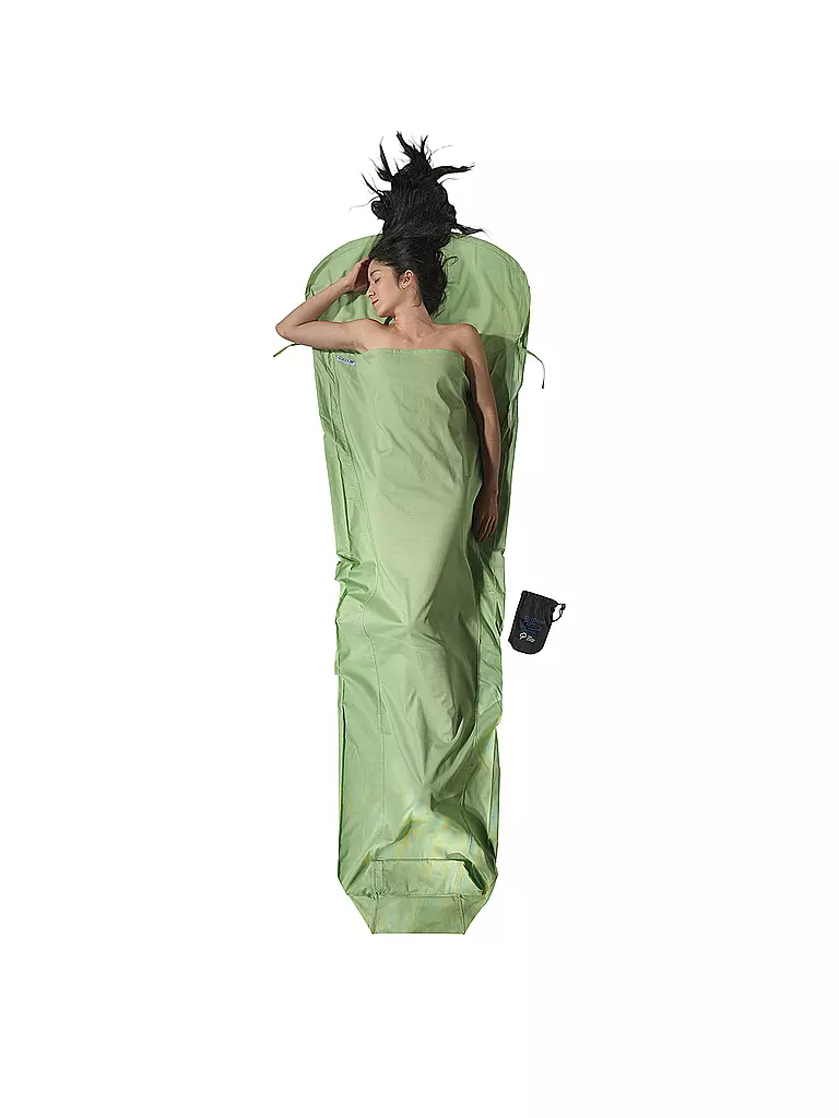 COCOON | Saco de dormir MummyLiner de algodón orgánico | Verde