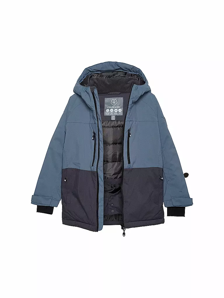 COLOR KIDS | Kinder Skijacke Colorblock | Gris