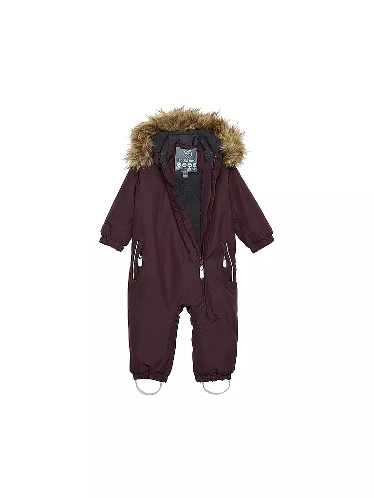 COLOR KIDS | Kinder Skioverall Fake Fur | Marrón