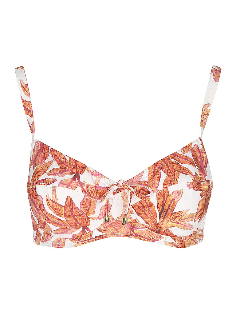 Bikinioberteil Palm&Patterns para mujer naranja 42F