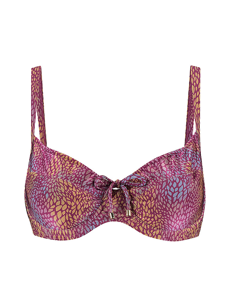 Top de bikini para mujer rojo oscuro 38E