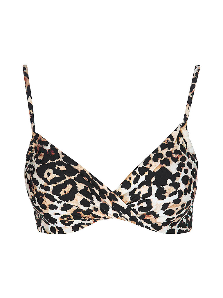 Top de bikini retorcido para mujer negro 42