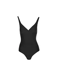 DARLING HARBOUR | Bañador de mujer con cuello en V | Negro