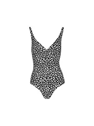 DARLING HARBOUR | Bañador de mujer con cuello en V | Negro