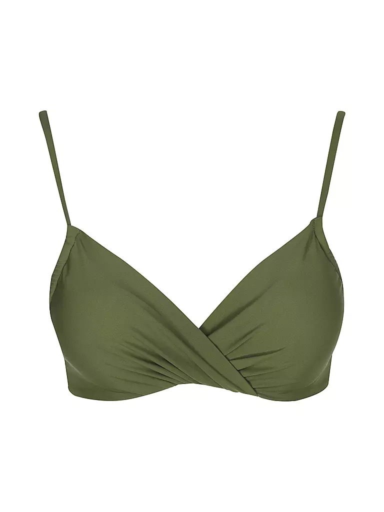 DARLING HARBOUR | Top de bikini torcido para mujer | Oliva