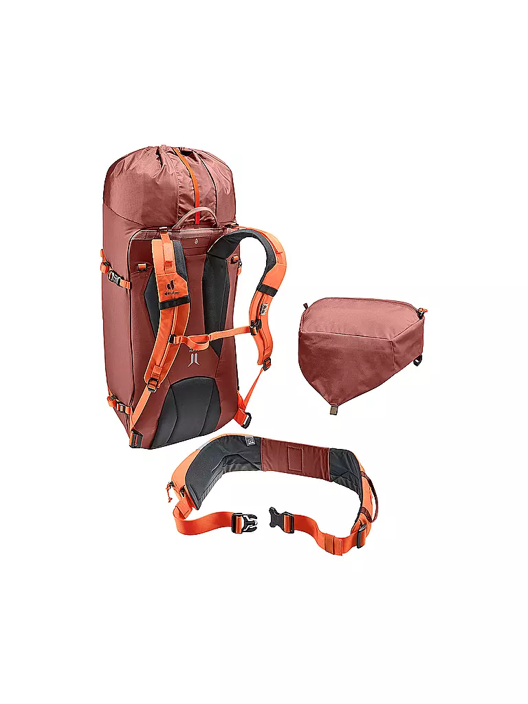 DEUTER | Mochila de alpinismo Guide 34+8 | Rojo oscuro