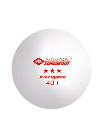 DONIC SCHILDKRÖT | Pelota de tenis de mesa 3 estrellas Avantgarde Poly 40+, 3 unidades. BLANCO