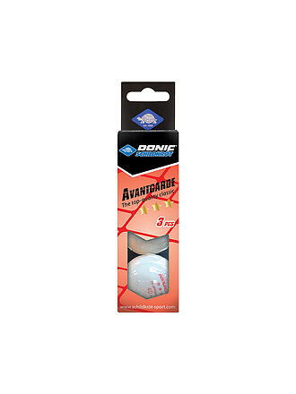 DONIC SCHILDKRÖT | Pelota de tenis de mesa 3 estrellas Avantgarde Poly 40+, 3 unidades. BLANCO