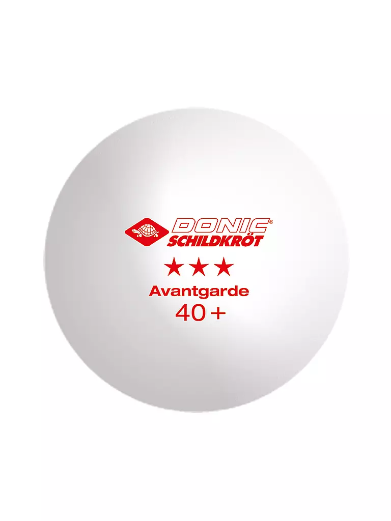 DONIC SCHILDKRÖT | Pelota de tenis de mesa 3 estrellas Avantgarde Poly 40+, 3 unidades. BLANCO | Blanco
