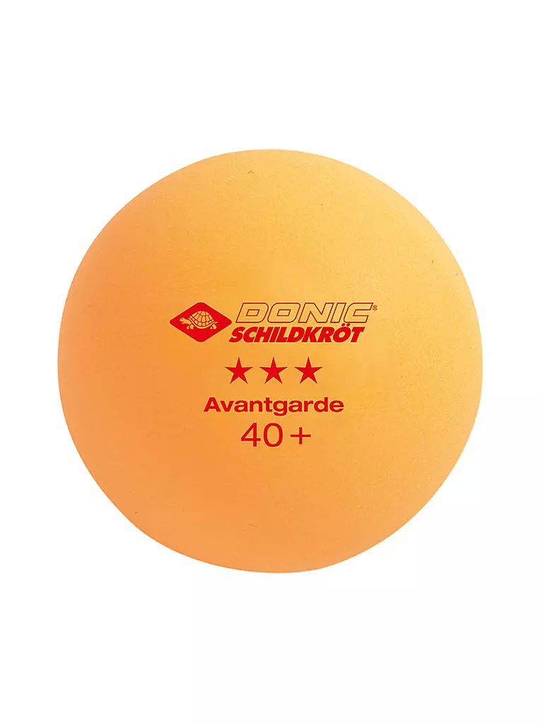 DONIC SCHILDKRÖT | Pelota de tenis de mesa 3 estrellas Avantgarde Poly 40+, 3 unidades. NARANJA | Naranja