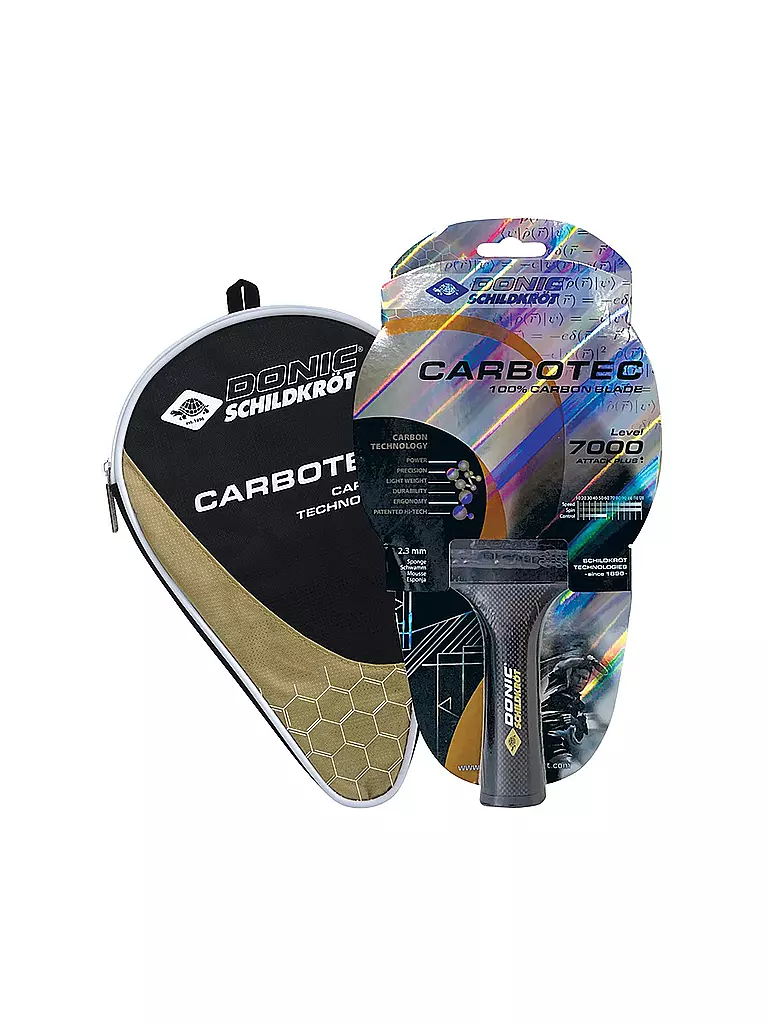 DONIC SCHILDKRÖT | Raqueta de tenis de mesa CarboTec 7000 | Gris