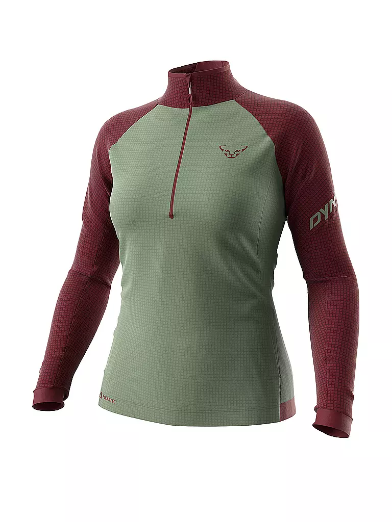 DYNAFIT | Camiseta de senderismo con cremallera para mujer Speed Polartec | Oliva