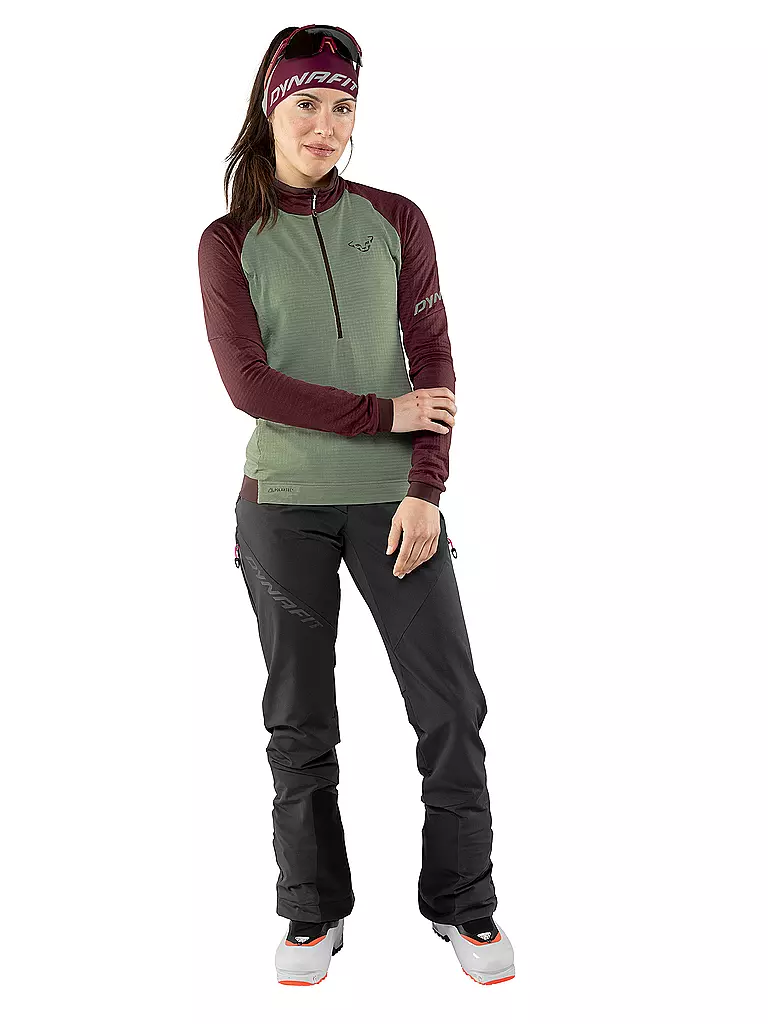 DYNAFIT | Camiseta de senderismo con cremallera para mujer Speed Polartec | Oliva