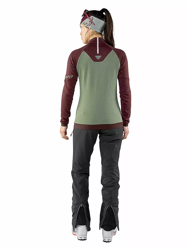 DYNAFIT | Camiseta de senderismo con cremallera para mujer Speed Polartec | Oliva