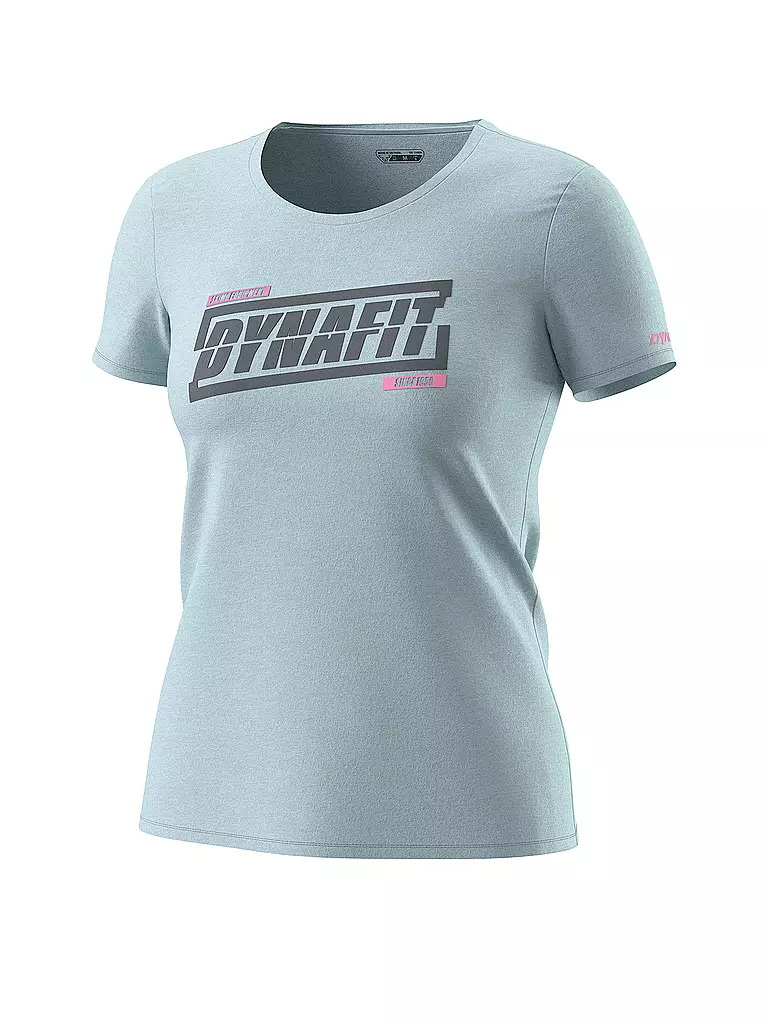 DYNAFIT | Camiseta de travesía con gráfico para mujer | Azul claro