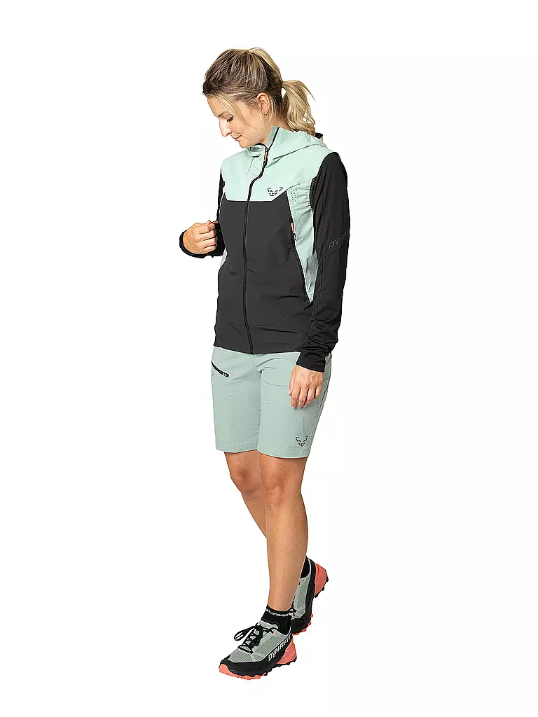 DYNAFIT | Chaleco softshell para mujer Transalper DST Hoodie | Verde claro