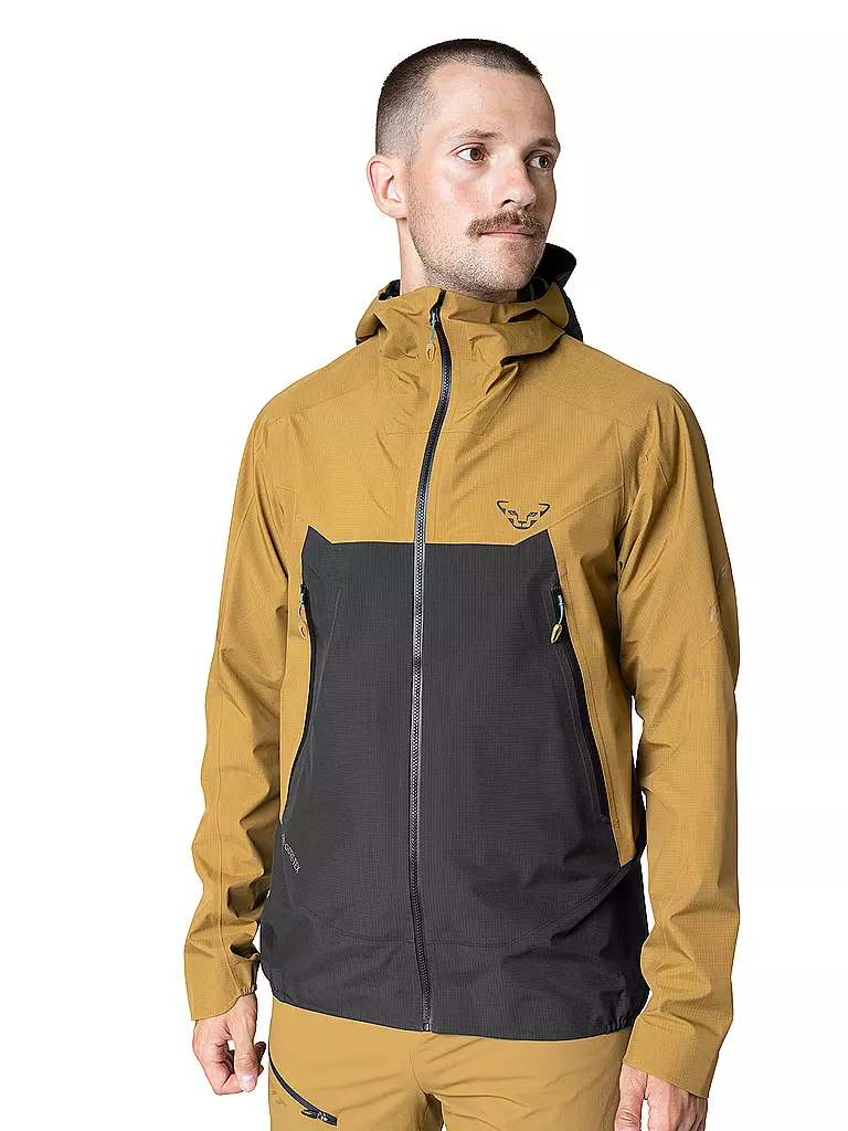 DYNAFIT | Chaqueta de senderismo para hombre Transalper GTX con capucha | Mostaza