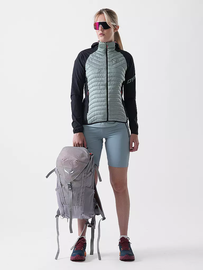 DYNAFIT | Chaqueta híbrida Iso Transalper con capucha para mujer | Verde claro