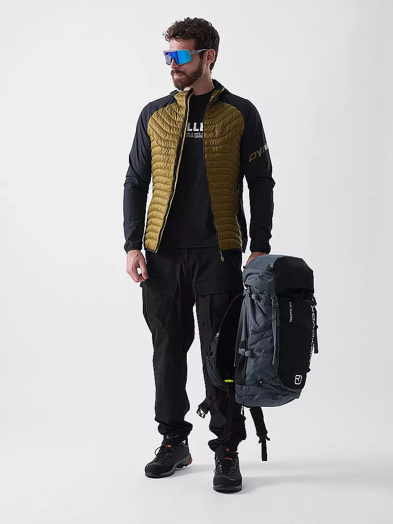 DYNAFIT | Chaqueta híbrida para hombre Transalper Hoodie | Mostaza
