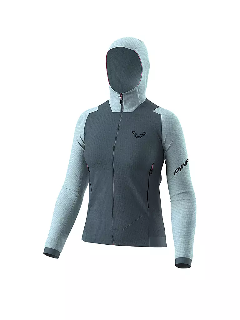 DYNAFIT | Chaqueta polar térmica con capucha Blacklight para mujer | Azul claro