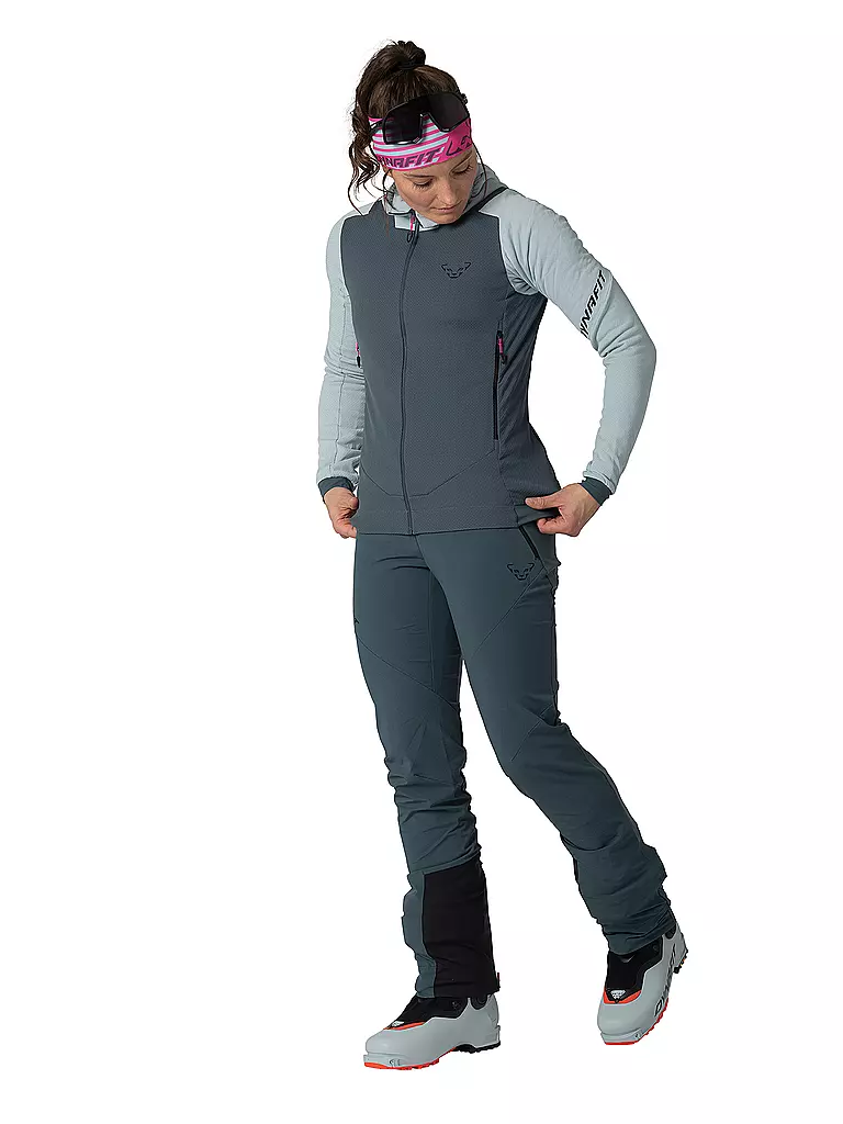 DYNAFIT | Chaqueta polar térmica con capucha Blacklight para mujer | Azul claro