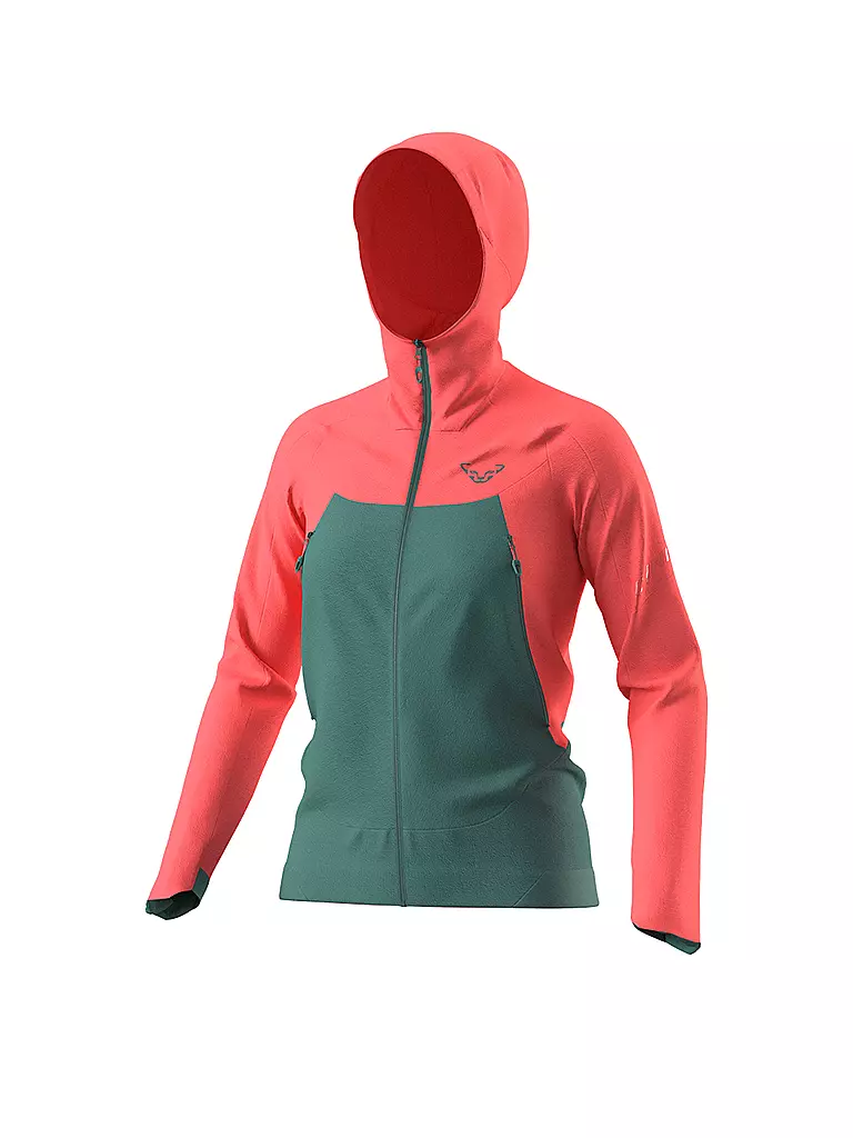DYNAFIT | Chaqueta softshell para mujer Transalper DST Hoodie | Coral