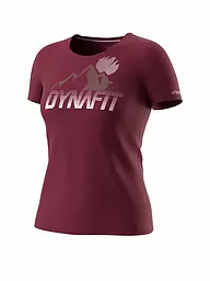 DYNAFIT | Damen Funktionsshirt Transalper Graphic | Rojo oscuro