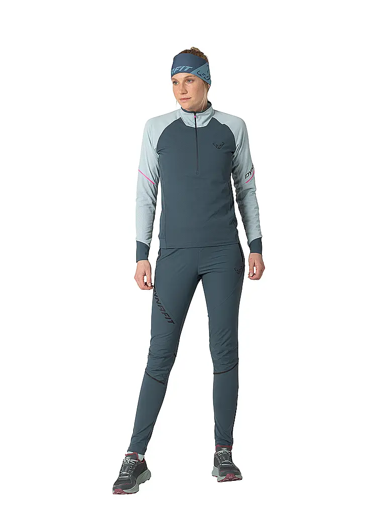DYNAFIT | Zipshirt de travesía Alpine para mujer | Azul claro