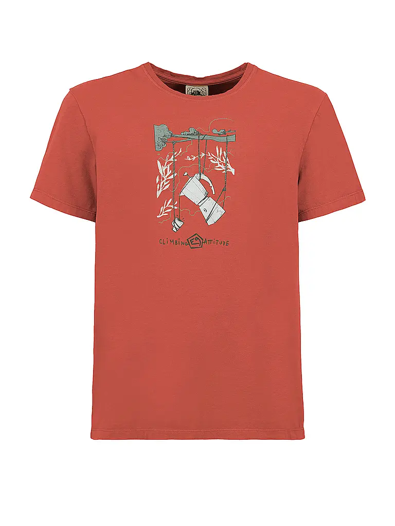 E9 | Camiseta de escalada Bond para hombre | Rojo oscuro